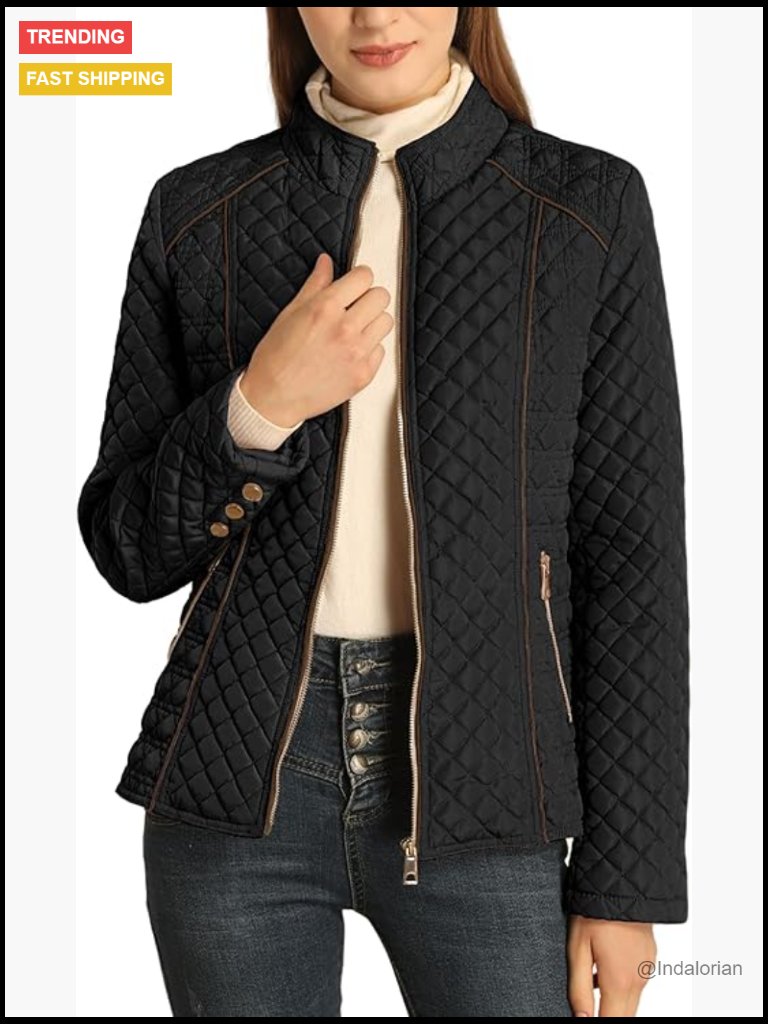 Lightweight Quilted Puffer Jacket With Faux Fur Lining